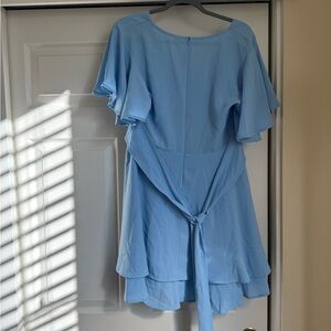 Floaty light blue mid thigh dress